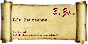 Búz Zsuzsanna névjegykártya